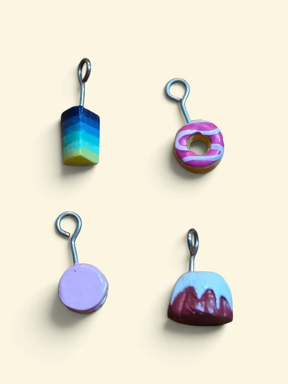 Kids Pink Unicorn, Donut, Love, Music Note, Charm Set - Inspirational Pendant